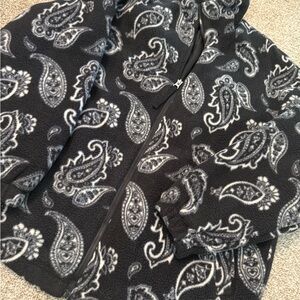 H&M Black and White Paisley Fleece Jacket